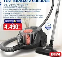 PHİLİPS TOZ TORBASIZ SÜPÜRGE XB2122/09/10